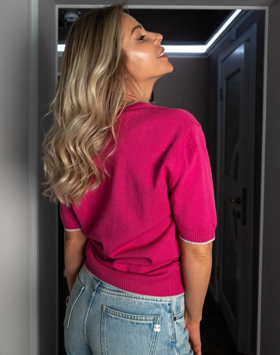 Джемпер с коротким рукавом и логотипом - фото - 2