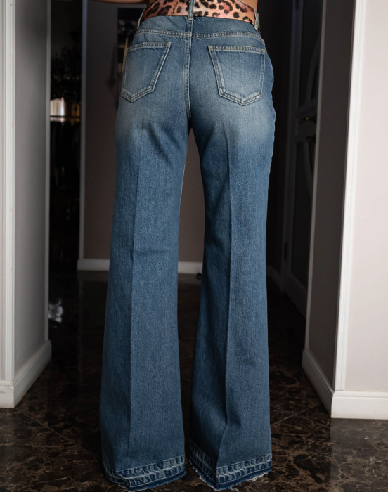 Джинсы с шелковым поясом - фото - 2