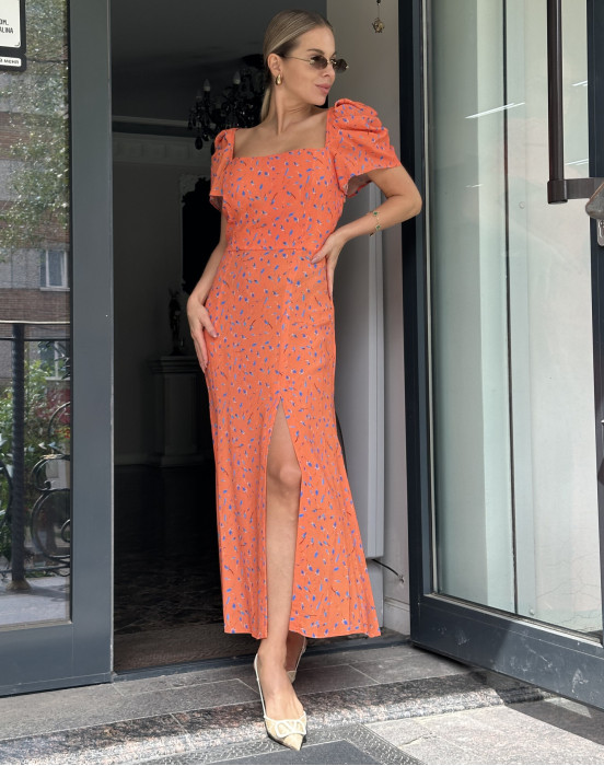 Платье в принте мильфлёр - фото - 2