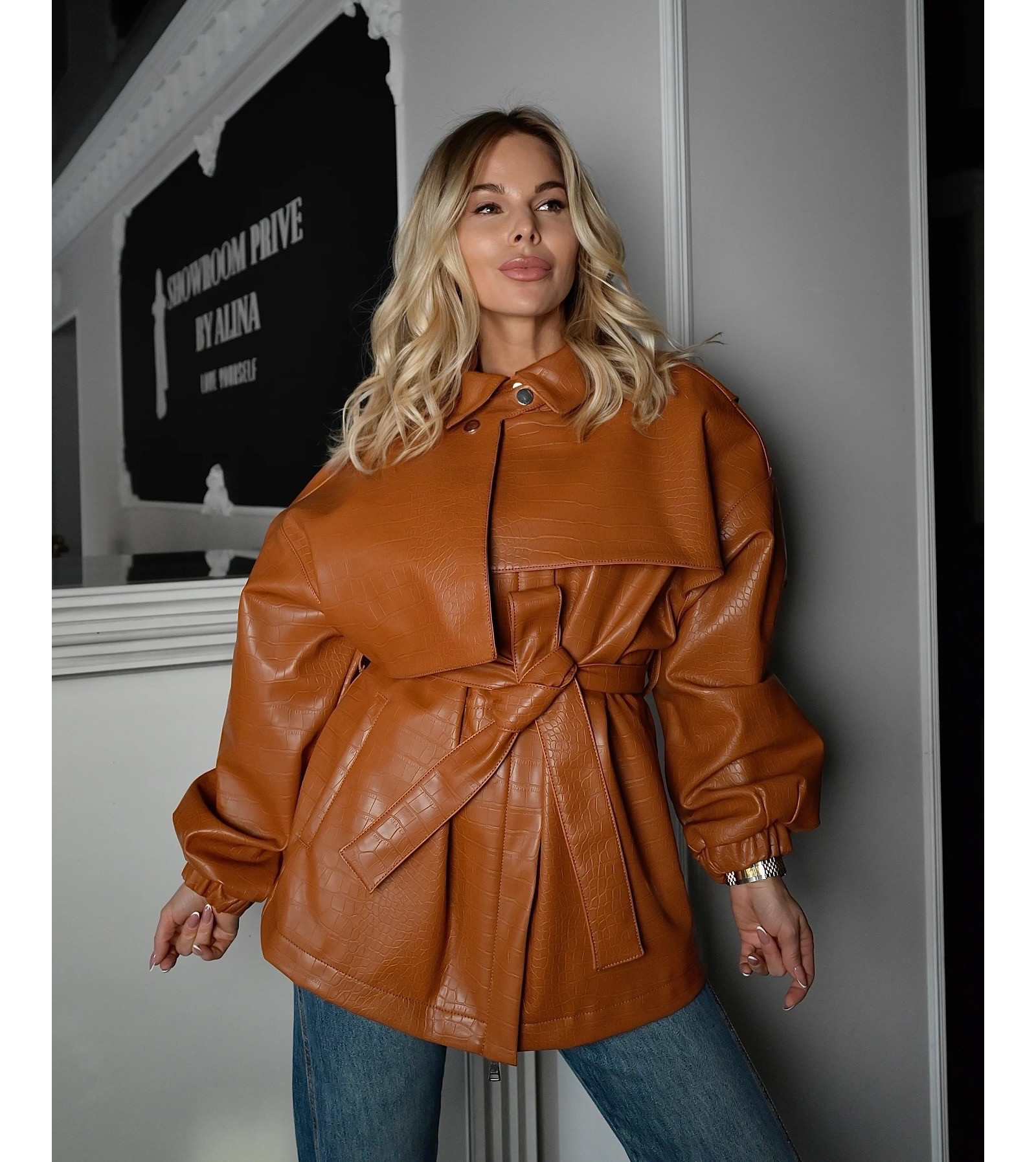 Куртка из искусственной кожи