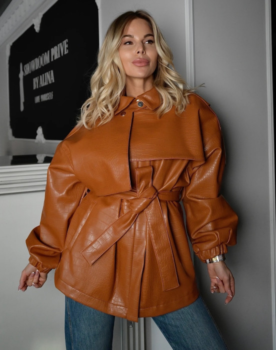 Куртка из искусственной кожи
